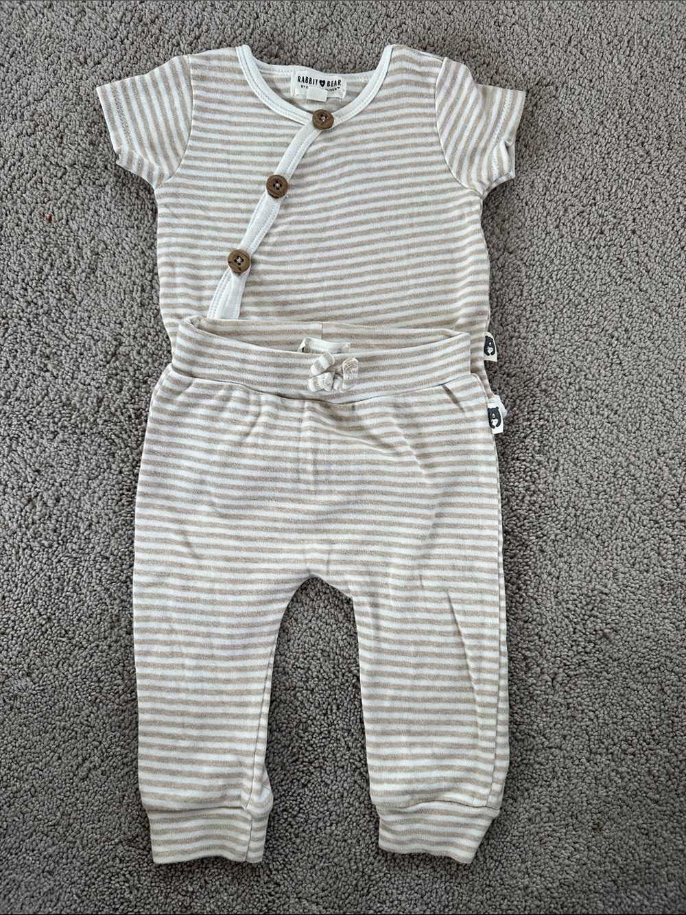 Rabbit Bear Striped Set